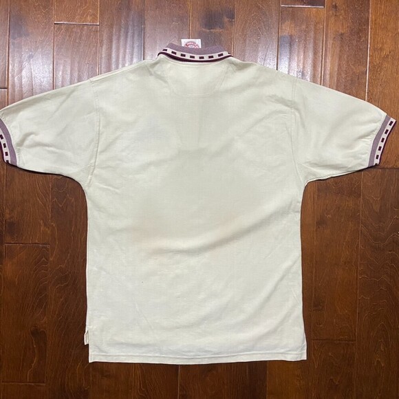 Florida State Seminoles Vintage NWT Combed Cotton Cream Maroon Polo Men's XXL - Picture 4 of 8